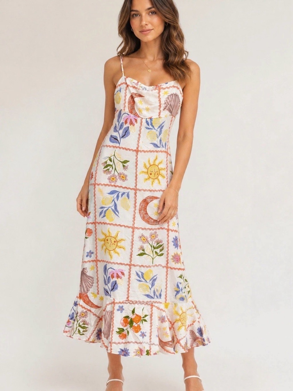 Paper Heart Patchwork Midi Dress | Women’s Small | NWOT 100% Rayon